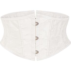 YUNAR Women's Vintage Oil Painting Floral Lace Up Boned Underbust Corset Waist Cincher Belt Shaper in Saudi Arabia