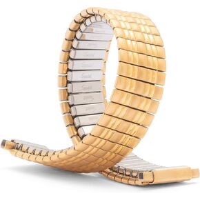 سوار ساعة Speidel للسيدات Twist-O-Flex بديل للتوسيع باللون الذهبي والفضي ونهاية مستقيمة مزدوجة اللون 10-14 ملم in Kuwait
