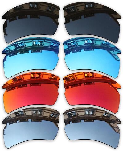 4 أزواج من عدسات Vonxyz الرياضية البديلة من البولي كربونات لنظارات Oakley Flak 2.0 XL OO9188 59 مم، حماية 100% من الأشعة فوق البنفسجية، سهلة التركيب، مناسبة تمامًا in Kuwait