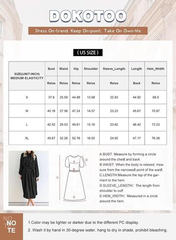 Dokotoo Women's Fall Satin Dress Elegant Long Sleeve Elastic High Waist Formal Wedding Cocktail Party Maxi Dresses with Belt in Saudi Arabia