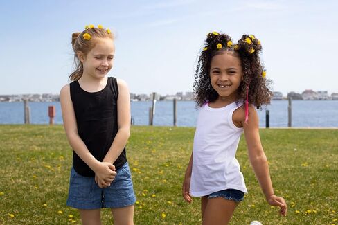 Brix Girls 4-Pack Tank Tops - Jersey Cotton Comfort Soft Sleeveless Tunic Tees. in Kuwait