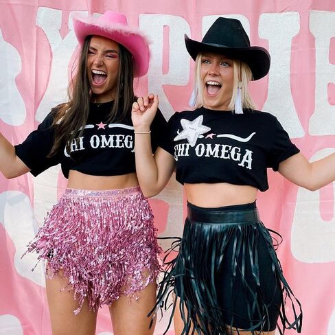 Black Cowgirl Hat with Heart Glasses & Bandana - Western Cowboy Hats Nashville Bachelorette Party - Halloween Fun Rodeo Party Costume Accessories in Kuwait