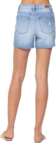 Judy Blue Light Wash High Waist Destroyed Shorts in Saudi Arabia