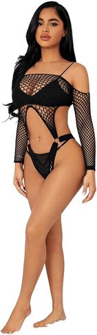 SweatyRocks Women's One Piece Hollow-Out Lingerie Cut Out Teddy Bodysuit Lingerie in Saudi Arabia