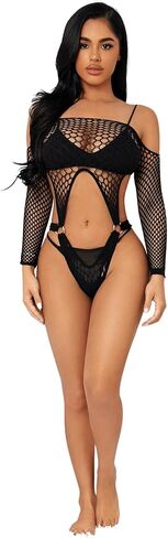 SweatyRocks Women's One Piece Hollow-Out Lingerie Cut Out Teddy Bodysuit Lingerie in Saudi Arabia