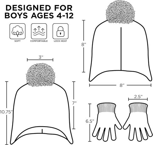قبعة شتوية للأولاد من Universal Pictures، مجموعات قفازات ووشاح للأطفال، مينيونز للأعمار من 4 إلى 7 سنوات in Kuwait