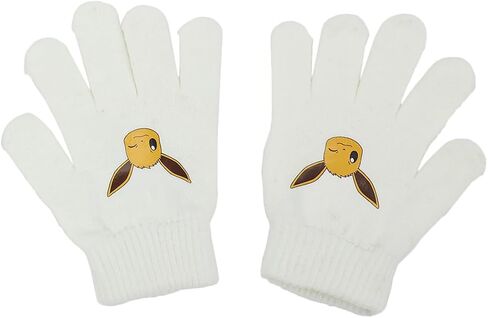 Pokemon Eevee Character Youth Cuffed Beanie and Gloves Set in Saudi Arabia