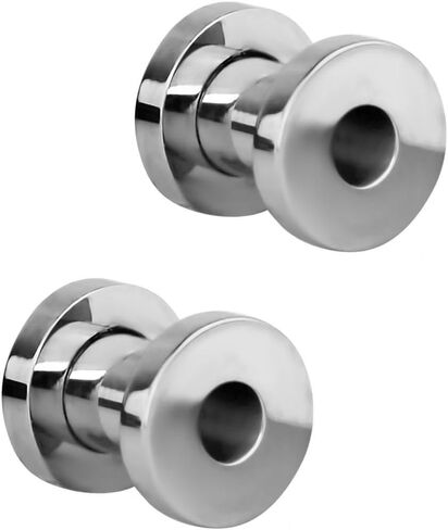 Forbidden Body Jewelry 1.2mm - 16mm Surgical Steel Ear Gauges Screw Fit Tunnels, Tunnel Plug Earrings Sold as a Pair in Kuwait