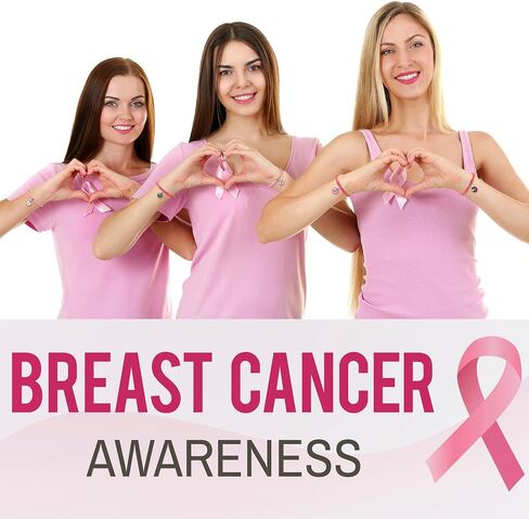 Loetere 60 Pcs Breast Cancer Awareness Bracelets Pink Ribbon Braided Bracelets Adjustable Breast Cancer Bracelets Gifts for Women Breast Cancer Survivor Gifts Support Supplies in Saudi Arabia