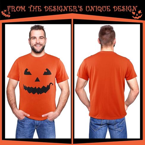 Hicarer Halloween Giant Pumpkin Face T Shirt Pumpkin Fun Unisex T Shirt for Halloween Party Costume Men Women in Kuwait