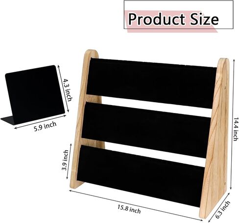 OPELETNNT عرض قلادة تقف للبيع، 3 حامل قلادة الطبقة الوقوف مع المخملية، 72 فتحات قلادة المنظم الوقوف، ريفي الخشب قلادة حامل عرض المجوهرات للبائعين العروض الحرفية in Kuwait