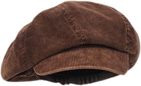 Japanese Oversized Corduroy Newsboy Hats for Women Vintage Unisex Paperboy Painter Beret Cap in Kuwait