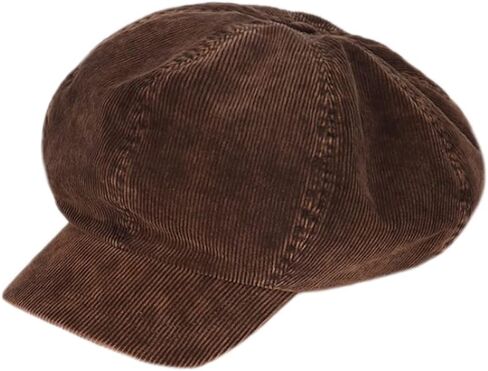 Japanese Oversized Corduroy Newsboy Hats for Women Vintage Unisex Paperboy Painter Beret Cap in Kuwait