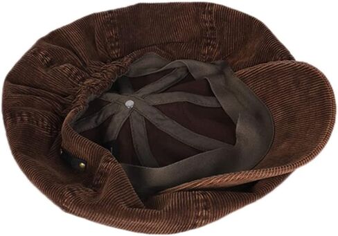 Japanese Oversized Corduroy Newsboy Hats for Women Vintage Unisex Paperboy Painter Beret Cap in Kuwait