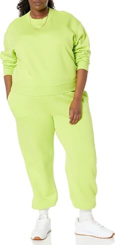 Amazon Essentials Women's Crop Drop Shoulder Sweatshirt (Available in Plus Size) in Saudi Arabia