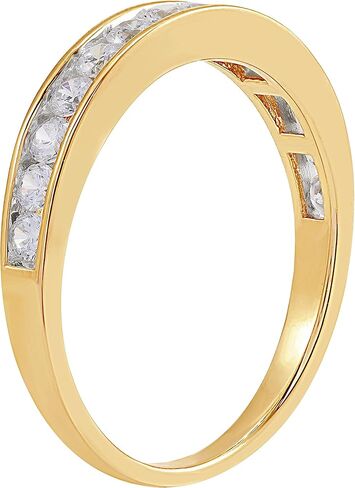 مختبر مذهب نمت الماس 1/2 قيراط. تي دبليو. وخاتم الذكرى السنوية من الذهب عيار 14 قيراطًا فوق الفضة الاسترليني in Kuwait