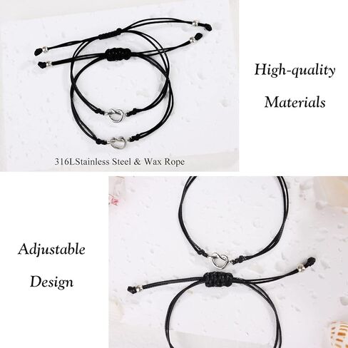 YKZOMP 2/3 قطعة أفضل صديق الصداقة أساور للأبد الحب عقدة إنفينيتي مطابقة المسافة سوار مجوهرات in Kuwait