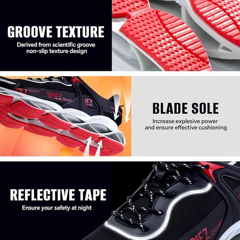 أحذية الجري SPIEZ للرجال - أحذية رياضية عصرية للرجال أحذية غير قابلة للانزلاق للأحذية الرياضية في صالة الألعاب الرياضية للتدريب المريح أحذية مسامية لرياضة التنس أحذية رياضية للرجال مقاس أمريكي 6-11.5 in Kuwait