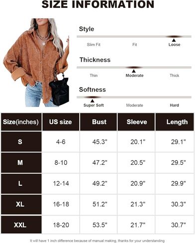 قمصان Zamowoty النسائية ذات الأزرار السفلية والقمصان ذات الأكمام الطويلة والكبيرة الحجم in Kuwait