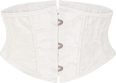 YUNAR Women's Vintage Oil Painting Floral Lace Up Boned Underbust Corset Waist Cincher Belt Shaper in Kuwait