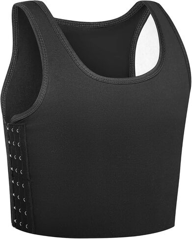 INRANXISM Chest Binder for Transgender FTM Cotton Hook Half Breast Binder Tank Top Vest in Kuwait