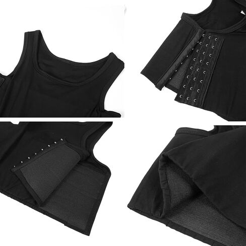 INRANXISM Chest Binder for Transgender FTM Cotton Hook Half Breast Binder Tank Top Vest in Kuwait