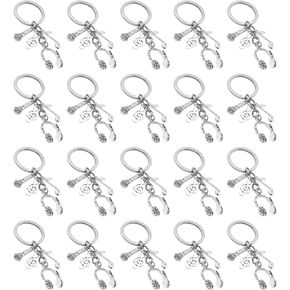 PHAETON 20PCS ميكروفون Keychian Dj Singer Keychain آلة موسيقية المفاتيح سماعة المفاتيح ميكروفون حلقة رئيسية الموسيقى حلقة رئيسية الموسيقى ميكروفون صوت سحر المفاتيح لمحبي الموسيقى in Saudi Arabia