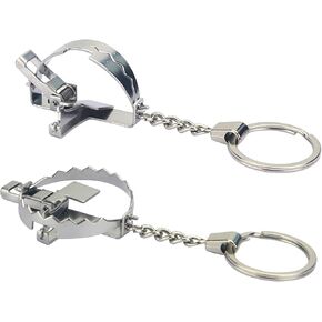 TIQAOTE MINI Bear Trap Keychain That Works Fun keychain unzip keychain birthday gift Trick keychain Trick keychain mouse trap 1 PIECE in Saudi Arabia