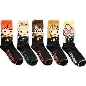 Harry Potter Cute Chibi Character Art Juniors/Ladies Crew Socks 5 Pair Pack in Kuwait