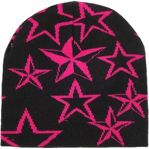 Diskebuiss Y2k Beanie Spider Web Beanie Women Mens Knit Spider Web Beanie Hat Gothic Spider Pattern Wool Acrylic Knit Hat