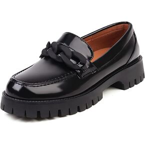 أحذية Sopends النسائية بدون كعب مريحة ذات نعل سميك أسود للنساء أحذية رسمية كاجوال أحذية موحدة in Kuwait