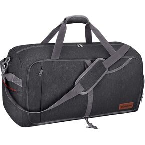 Canway 65L Travel Duffel Bag, Foldable Weekender Bag with Shoes Compartment for Men Women Water-proof & Tear Resistant
