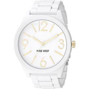 Nine West Women's NW/1678WTWT Matte White Rubberized Bracelet Watch