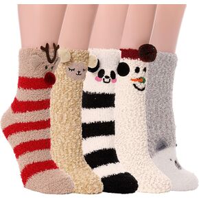 ProEtrade Fuzzy Socks for Women Teen Girls Fluffy Christmas Cozy Slipper Cabin Soft Winter Warm Fleece Socks