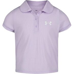 Under Armour Girls' Short Sleeve Polo Collared Shirt, Chest Logo, Soft & Comfortable in Kuwait