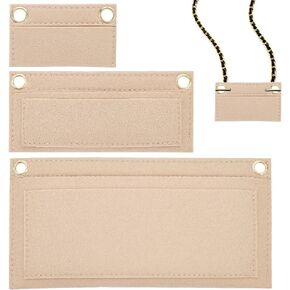 WADORN 3 Sizes Felt Organizer Insert for Women Pochette, Mini Wallet Insert Organizer Clutch Envelope Bag Conversion Bag in Bag Multi-Pocket Insert Liner for YSL UPTOWN Pochette, Camel in Saudi Arabia