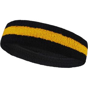 COUVER 2 Color Stripe Terry Sports Headband (1 Piece)