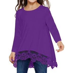 Jorssar Girls Tie Dye Clothes Kids Casual Tunic Tops Loose Blouses T-Shirt Size 5-12 Years