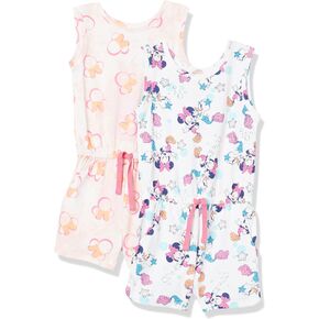 Amazon Essentials Disney | Marvel | Star Wars | Frozen | Princess Girls and Toddlers' Knit Sleeveless Rompers, Pack of 2 in Kuwait