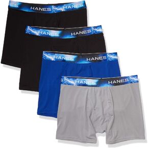 Hanes Ultimate Men's Sport X-Temp Ultra Lightweight Boxer Brief 4-Pack, Assortment 2, Medium in Saudi Arabia