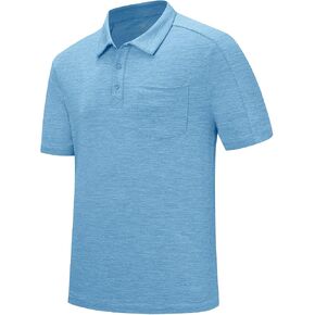 Gopune Men's Polo Shirts Short Sleeve Dry Fit Casual Sports Golf Collared Shirts with Pocket in Saudi Arabia
