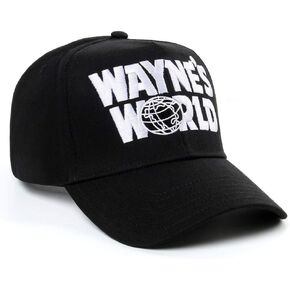 قبعة Wayne's World Hat Waynes World Dad مطرزة قبعة بيسبول سوداء اللون in Kuwait