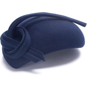 Lawliet Black Teardrop Women Felt Fascinator Tam Beret Casque Cocktail Hat A572