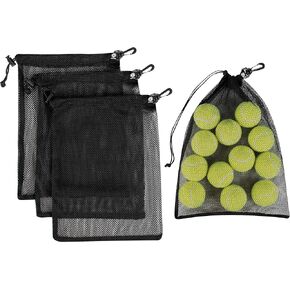 Mesh Drawstring Bag With Clip - Set of 4 (6 x 8 inch)