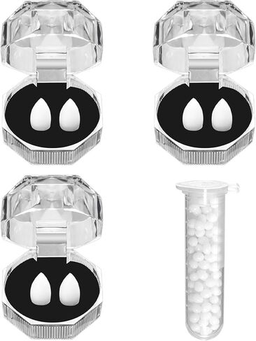 CLUEWR 3 Pairs Vampire Teeth, 3 Sizes Halloween Vampire Fangs, Fake Denture with Adhesive for Kids and Adults, Cosplay Party Props Dress Up Accessories, 13mm/ 15mm/ 17mm in Kuwait