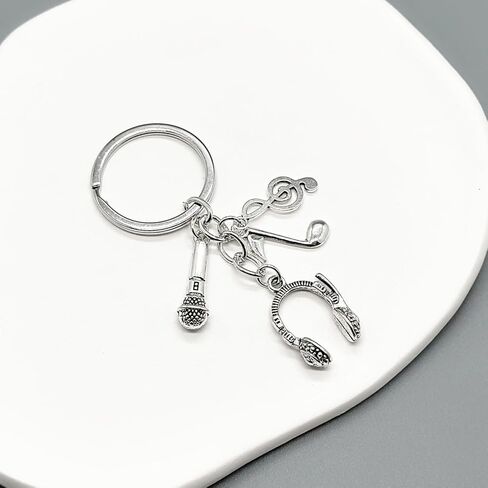 PHAETON 20PCS Microphone Keychian Dj Singer Keychain Musical Instrument Keychain Headphone Keychain Microphone Key Ring Music Key Ring Music Microphone Voice Charm Keychain for Music Lover in Saudi Arabia