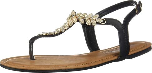 Womens T-Strap Buckle Flats Sandals in Kuwait