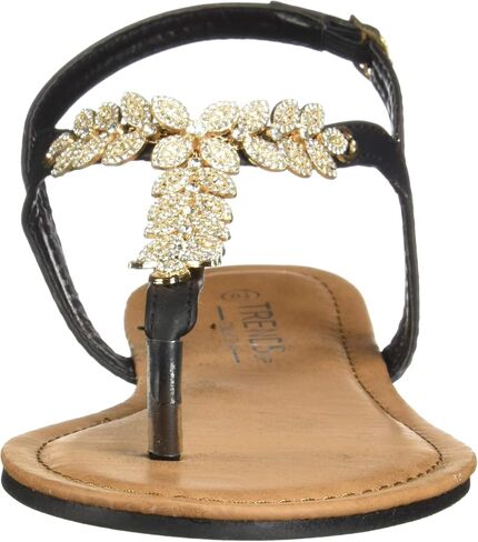 Womens T-Strap Buckle Flats Sandals in Kuwait