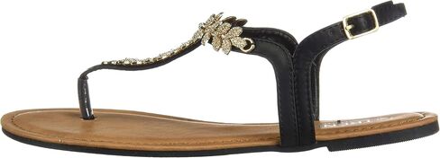 Womens T-Strap Buckle Flats Sandals in Kuwait