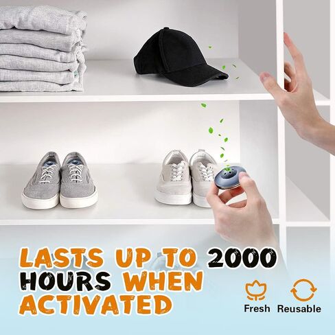 4 Packs Sneaker Deodorizer Balls, Long Lasting Odor Eliminator Air Fresheners With Essential Oil Cologne for Sneakers, Boots, Gym Bags, Drawers, and Locker. Shoe Deodorizer Balls Neutralizes Sweat Odor - Easy Twist Lock/Open Mechanism. in Saudi Arabia